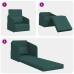 Sofá Cama de Suelo  2-en-1 Verde Oscuro 65x80x83 cm Tela