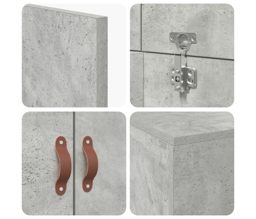 Estructura de cama  Gris concreto Concreto Individual Duradera