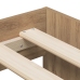 Estructura de Cama de Almacenamiento de Roble Artesanal 100x200 cm
