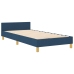 Estructura de cama  en azul, 80x200 cm, tela