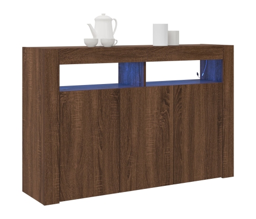 Aparador  Roble Marrón Madera de Ingeniería 116 x 30 x 75 cm