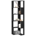 Estante Esquinero  de 5 Niveles en Roble Negro 50x50x179 cm de Madera
