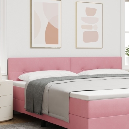 Cabecero  Acolchado con Botones Rosa 200 cm de Terciopelo
