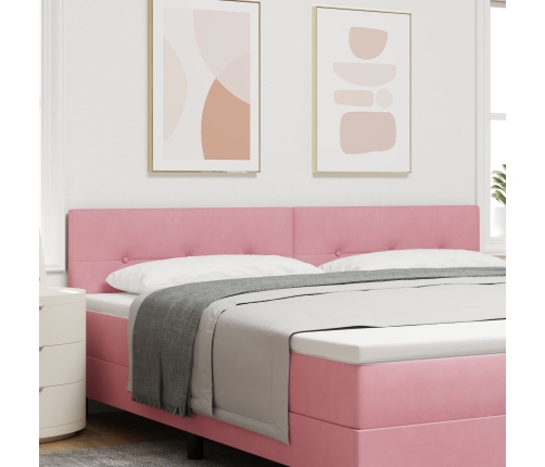 Cabecero  Acolchado con Botones Rosa 200 cm de Terciopelo