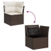 Conjunto de Comedor de Jardín  6 Piezas Marrón Ratán sintético