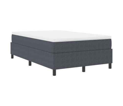 Cama con Box Spring y Colchón Gris Oscuro 120x200 cm Tela de Corduroy