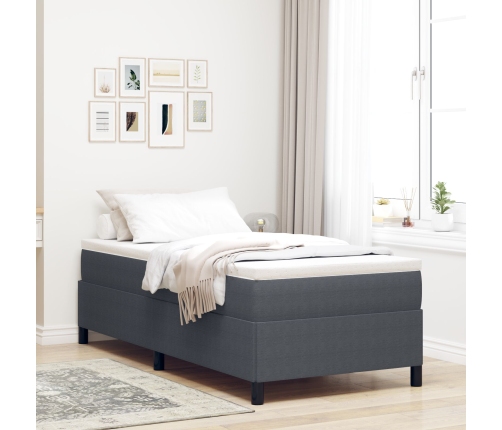 Estructura de Cama  Gris Oscuro 100x200 cm Tejido de Corduroy