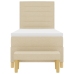 Cama con Somier  con Colchón y Banco Crema 90x200 cm Tela