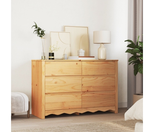 Cómoda  ""DRAMMEN"" 111x43x73,5 cm de Madera Sólida de Pino