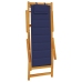 Sillas de Playa Plegables  2 pcs Azul Madera Maciza de Acacia y Textileno