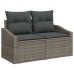 Conjunto de Comedor de Jardín de 6 Piezas con Cojines Gris Poliratán Acacia