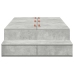 Marco de Cama con Almacenamiento  Gris concreto Madera de calidad