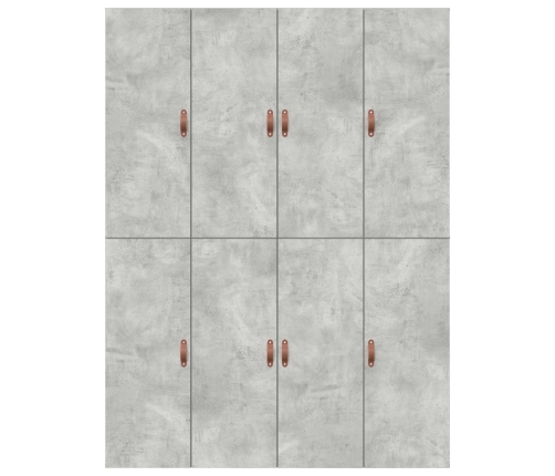 Estructura de Cama con Almacenamiento  Gris Concreto 140x190 cm