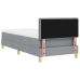 Cama con Base con Colchón y Luz LED Gris Claro 90x200 cm Tela