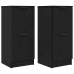 Aparadores 2 pcs en Roble Negro, 30x30x70 cm, Hecho de Madera Elaborada