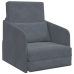 Sofá Cama  2-en-1 Gris Oscuro 65x80x83 cm Terciopelo