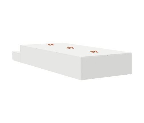 Marco de cama con almacenamiento  Blanco Madera compacta