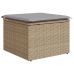 Conjunto de Comedor para Jardín de 7 Piezas con Cojines Beige Poliratán Acacia