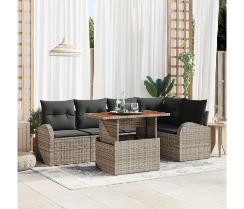 Conjunto de Sofá de Jardín  Set de 6 Gris