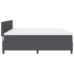 Cama Box Spring  con Colchón Gris Oscuro 200x200 cm Tela de Corduroy