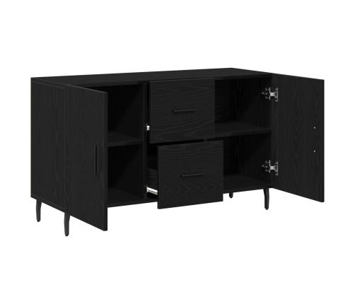 Consola Negra de Roble  100x36x60 cm de Madera de Ingeniería