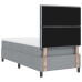Cama con Somier y Colchón Gris Claro 90x200 cm Tela