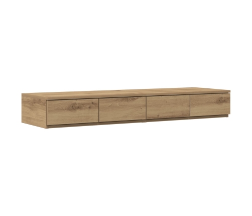 Marco de Cama con Almacenamiento  Roble Artesanal Madera Elaborada