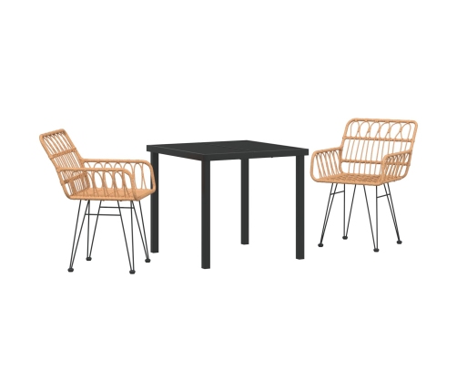 Juego de Comedor de Jardín de 3 Piezas