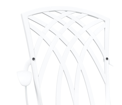 Sillas de Jardín  2 pcs en Aluminio Fundido Blanco