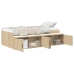 Cama con almacenamiento  Roble Sonoma 100x200 cm