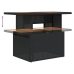 Conjunto de Comedor de Jardín de 5 Piezas con Cojines Negro Poliratán Acacia
