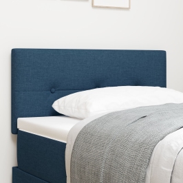 Cabecero  con botones tapizado en azul de 90 cm