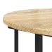 Mesa auxiliar  de 2 piezas de madera de roble Sonoma y metal