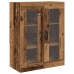 Gabinete Montado en la Pared de  con Puertas de Vidrio - Madera Vieja - 69.5x34x90 cm