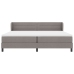 Cama Box Spring  con Colchón Taupe 200x200 cm Tela