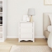 Cabinet de Noche ""DRAMMEN"" Blanco 45x35x56 cm Madera Sólida de Pino