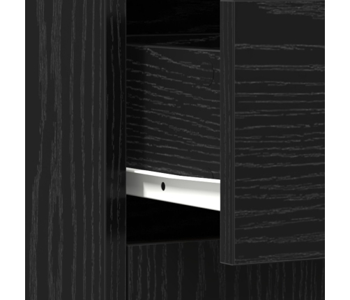 Armario de baño  Negro Roble 60x33x80 cm Madera