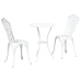 Juego de Bistro de Jardín de 3 Piezas  Color Blanco en Aluminio Fundido
