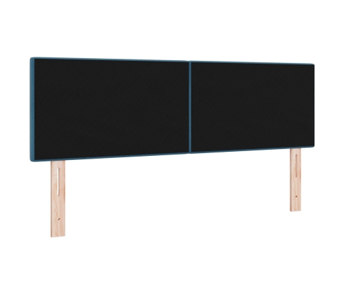 Cabecero de  acolchado con botones azul oscuro 140 cm de terciopelo