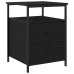 Mesitas de Noche  2 pcs Negro Roble 44x45x60 cm Madera Elaborada