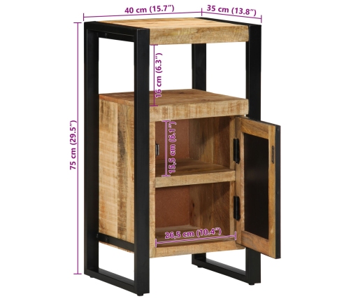 Mueble de Baño  40x35x75 cm Madera Sólida Áspera de Mango