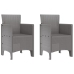 Silla de Jardín  Conjunto de 2 Gris Claro Resina Plástica Estándar