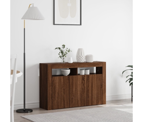 Aparador  Roble Marrón Madera de Ingeniería 116 x 30 x 75 cm