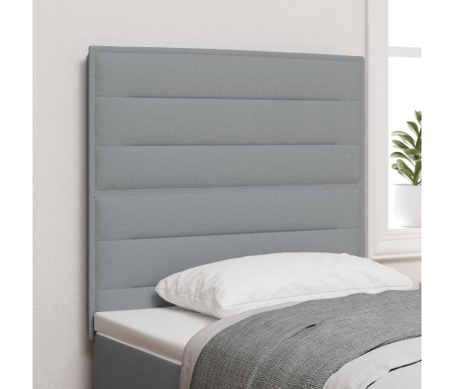 Cabecero  Gris Claro Tela 90 cm Cabecero Tapizado Rectangular