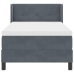 Cama Box Spring con Colchón  Gris Oscuro 90x200 cm Terciopelo