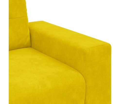 Sofá  de 3 Plazas Amarillo 180 cm Terciopelo