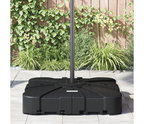 Set de Base de Parasol Cantilever de 2 Piezas  - 150kg de Arena o 113kg de Agua