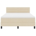 Marco de Cama  con Colchón Beige Tela 160 x 200 cm Colchón de cama