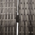 Divisor de habitaciones  4 paneles plegable gris 195x180 cm poli ratán