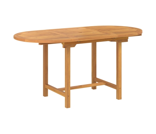 Conjunto de 7 Piezas de Comedor de Jardín de Madera Sólida de Teca